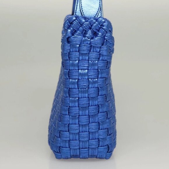 Salvatore Ferragamo Gancini Shoulder Bag Leather Blue Silver Auth 128561V - Picture 5 of 15
